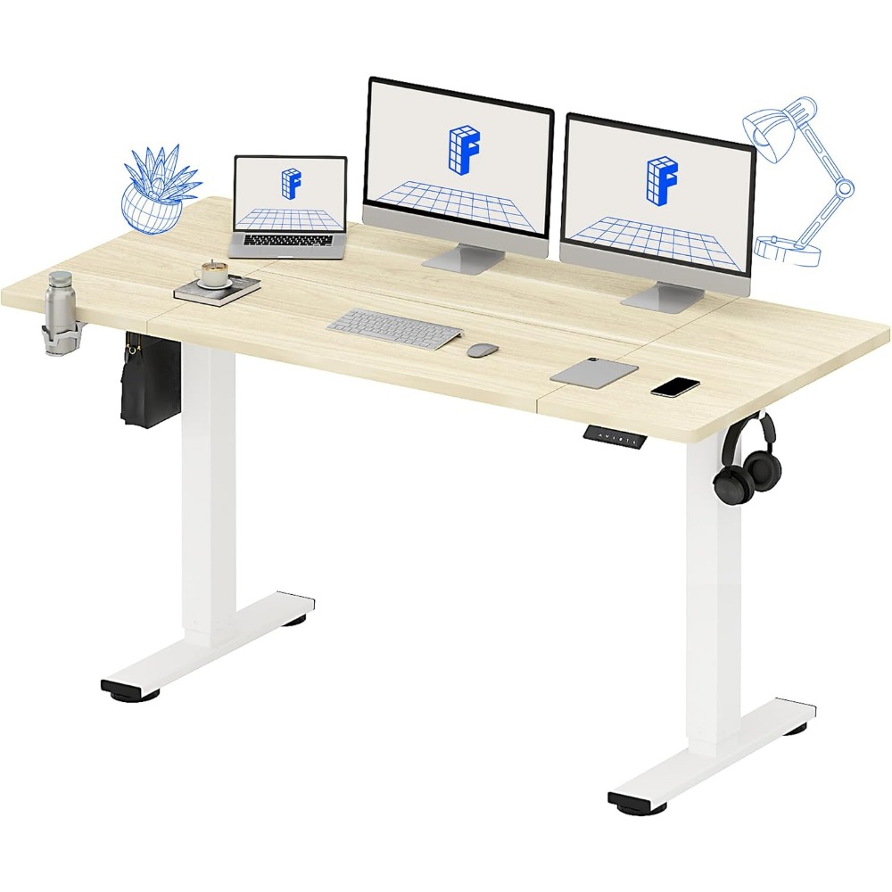 Setup Desk Monitor - FLEXISPOT Escritorio Eléctrico de Pie de