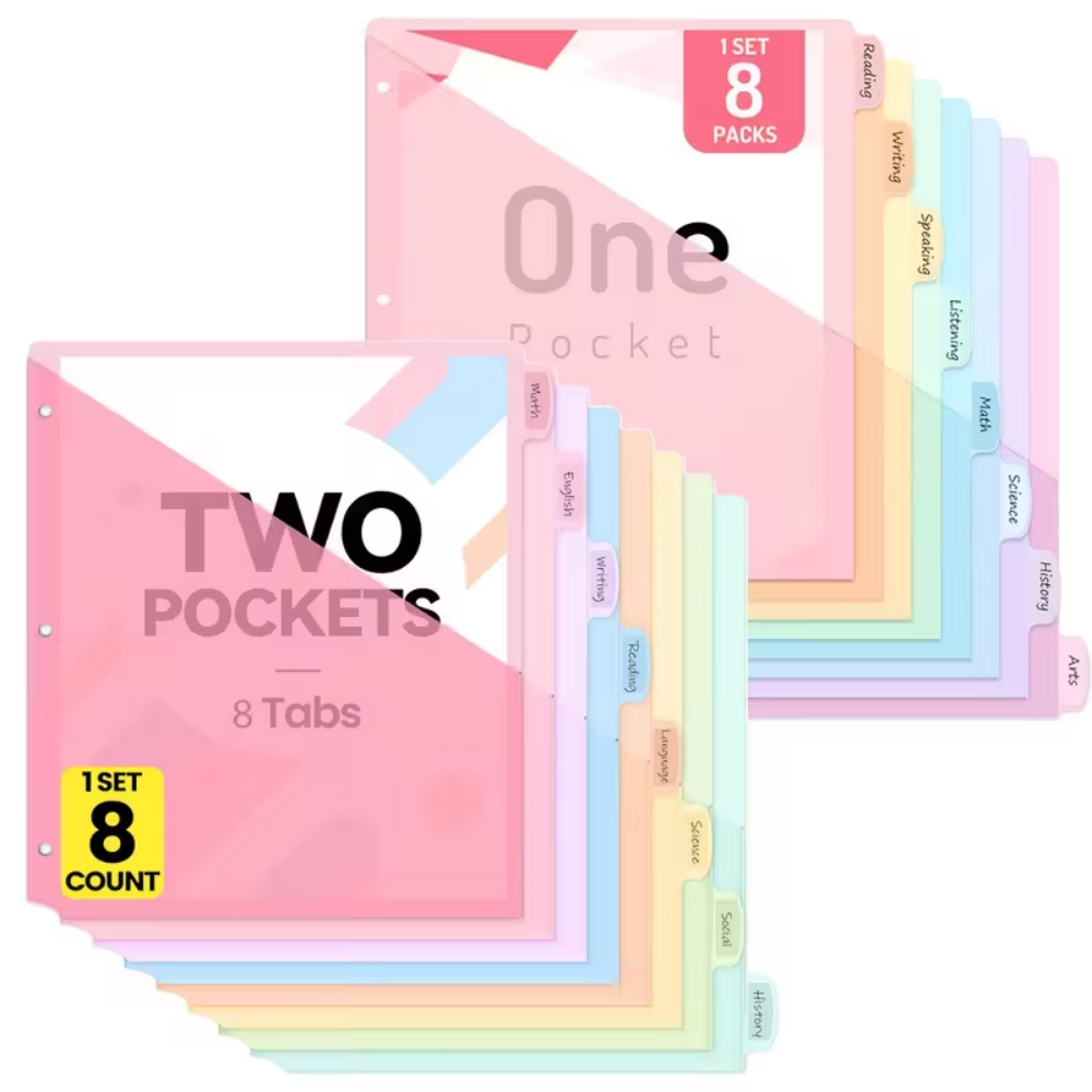 Ring Binder Box - 8 divisores para carpetas de 3