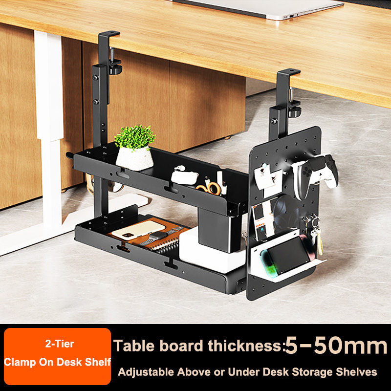 Desk Setup Organizer - Estante de 2 niveles de 14