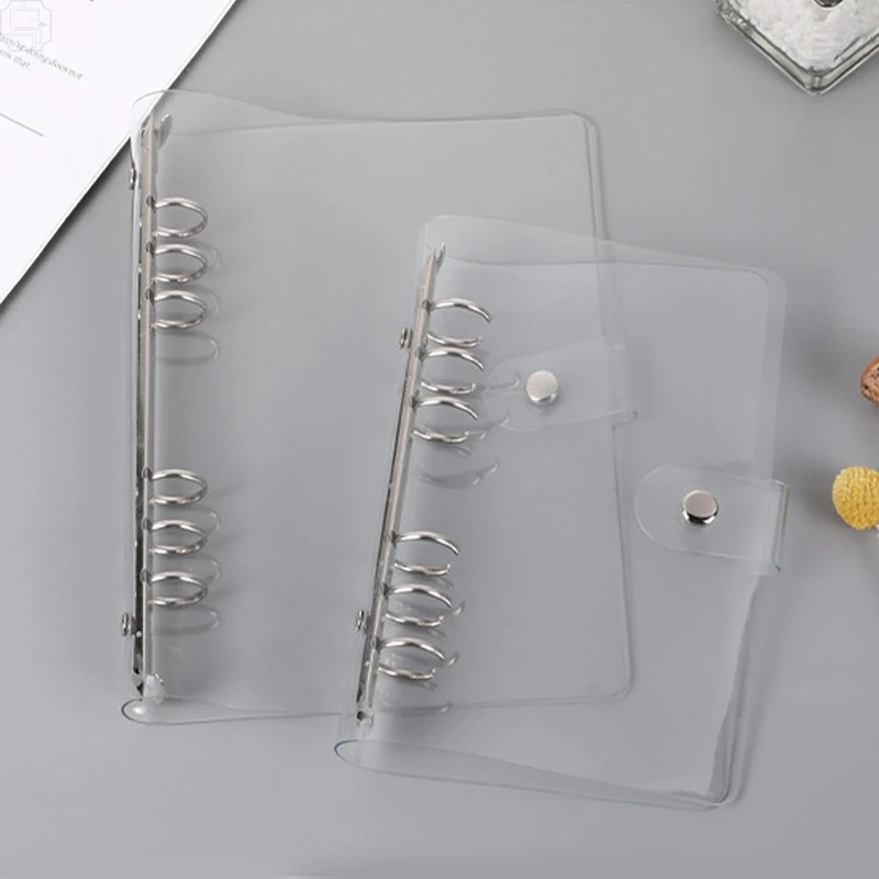 Ring Binder Box - Carpeta de Anillas Transparente con Purpurina,