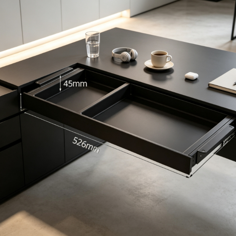 Desk Setup Organizer - Bandeja de Almacenamiento Deslizable Premium para