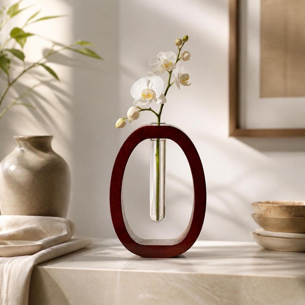 Florero Hidropónico de Madera, - Desk Setup Home reseña y precio