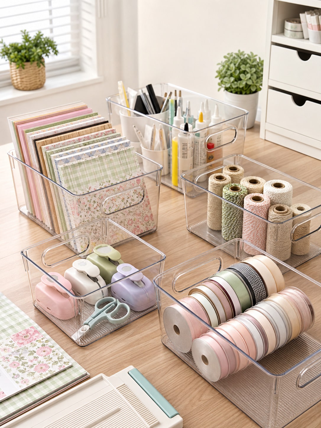 Paquete de 8 Contenedores Tran - Desk Setup Organization reseña y precio
