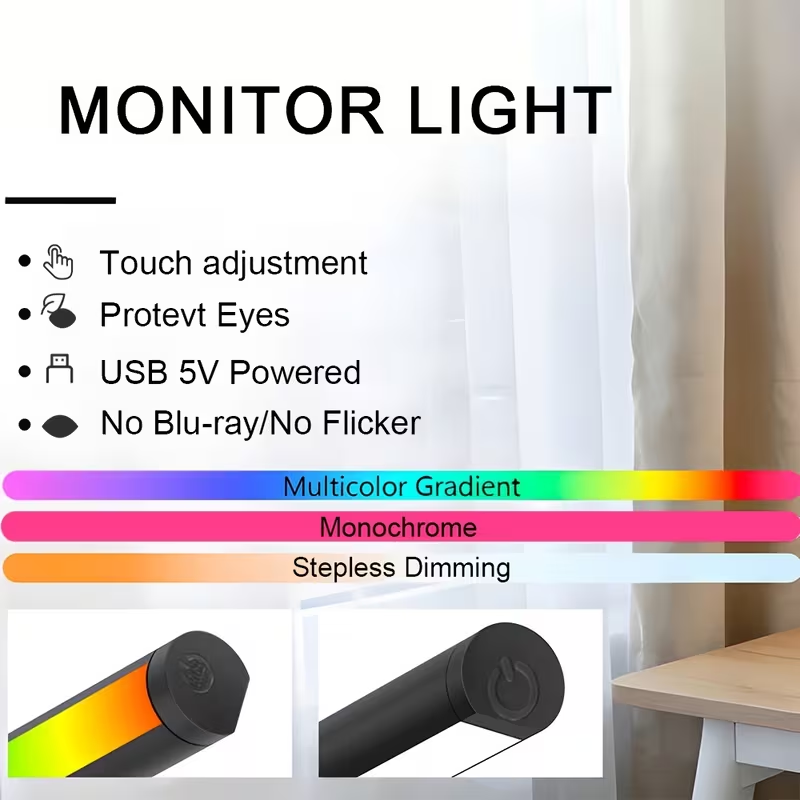 Barra de Luz LED para Monitor  - Setup Desk Monitor reseña y precio