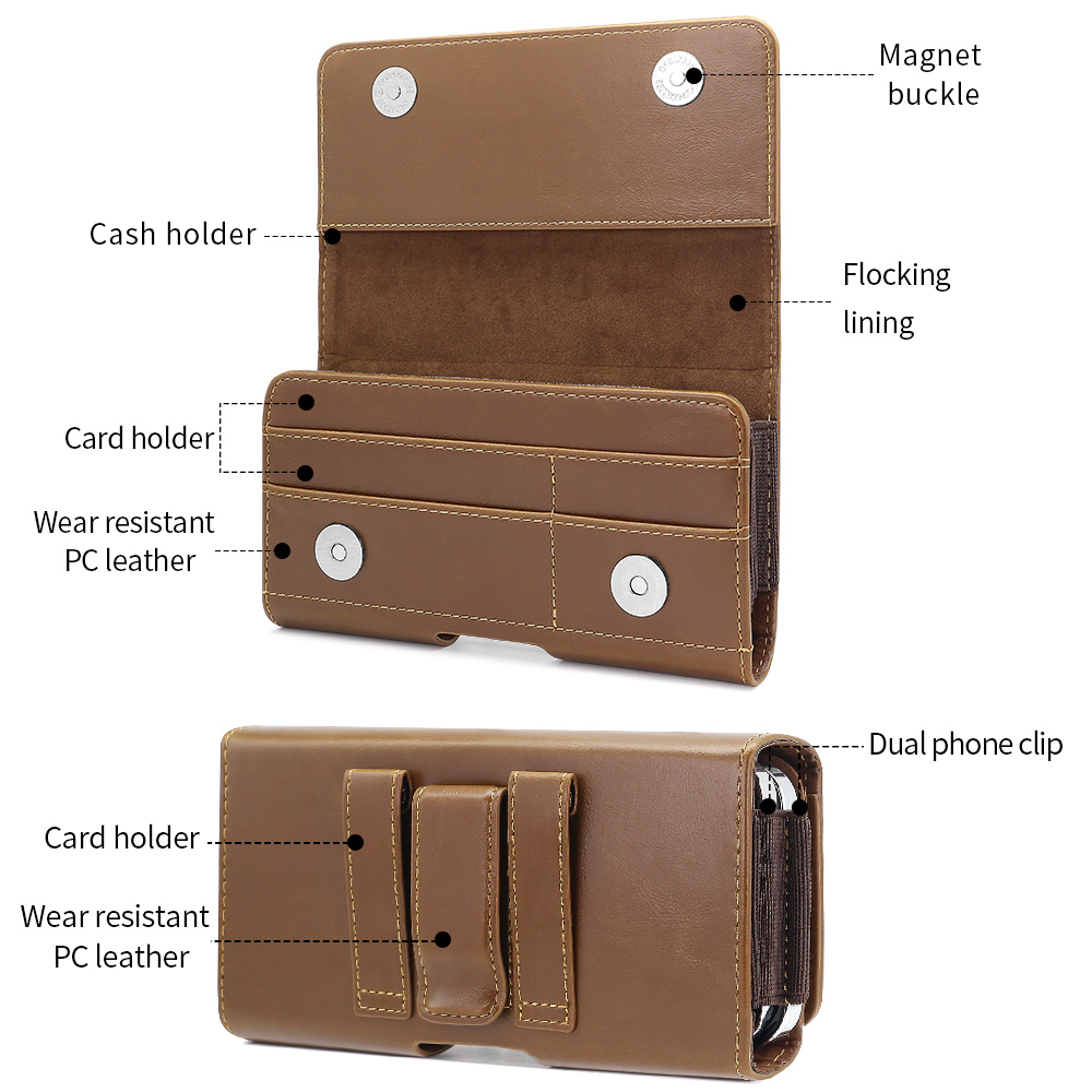 Bolsa para teléfono de cuero P - Dual Phone Holder reseña y precio