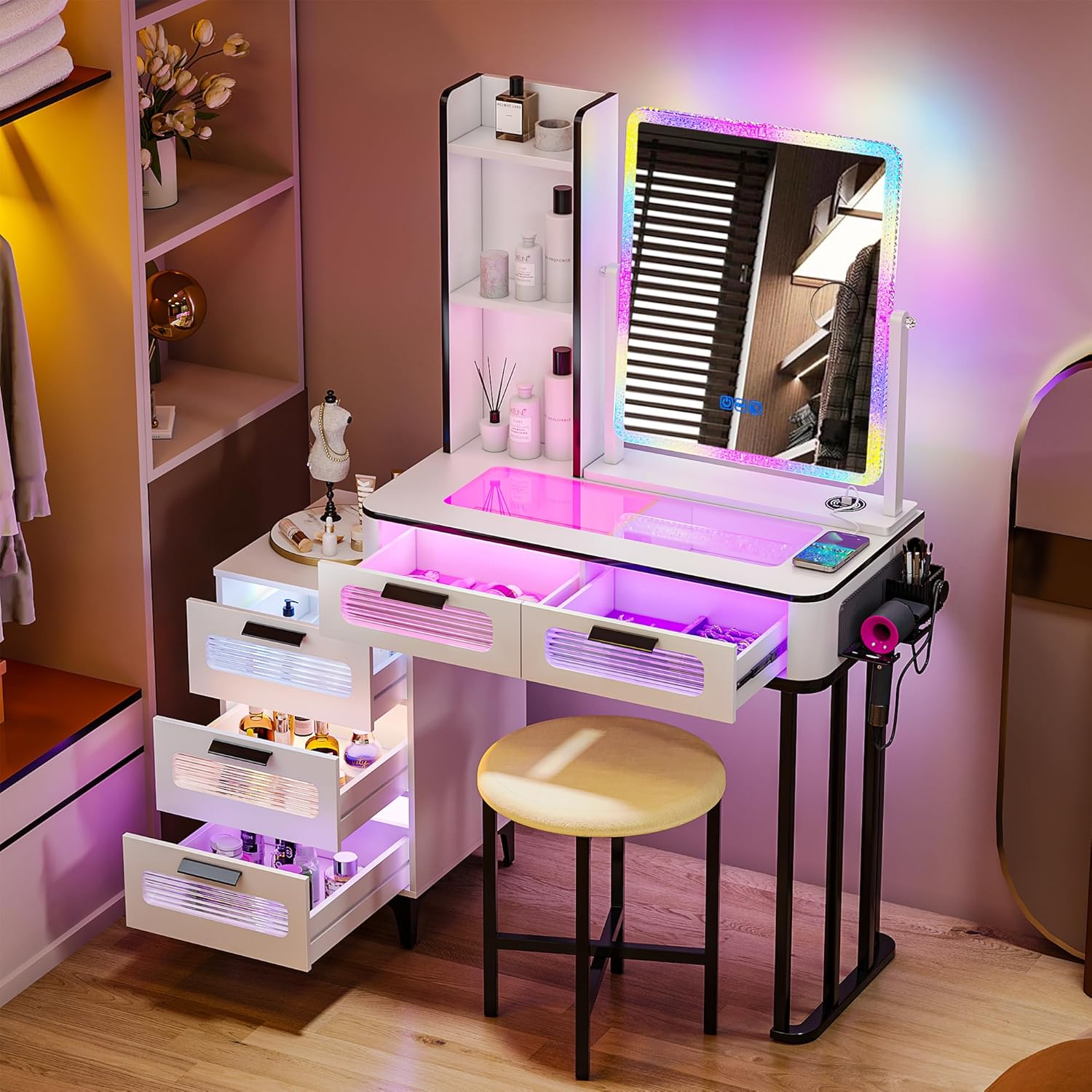 Escritorio de Maquillaje i*-RG - Desk Setup Charging Station reseña y precio