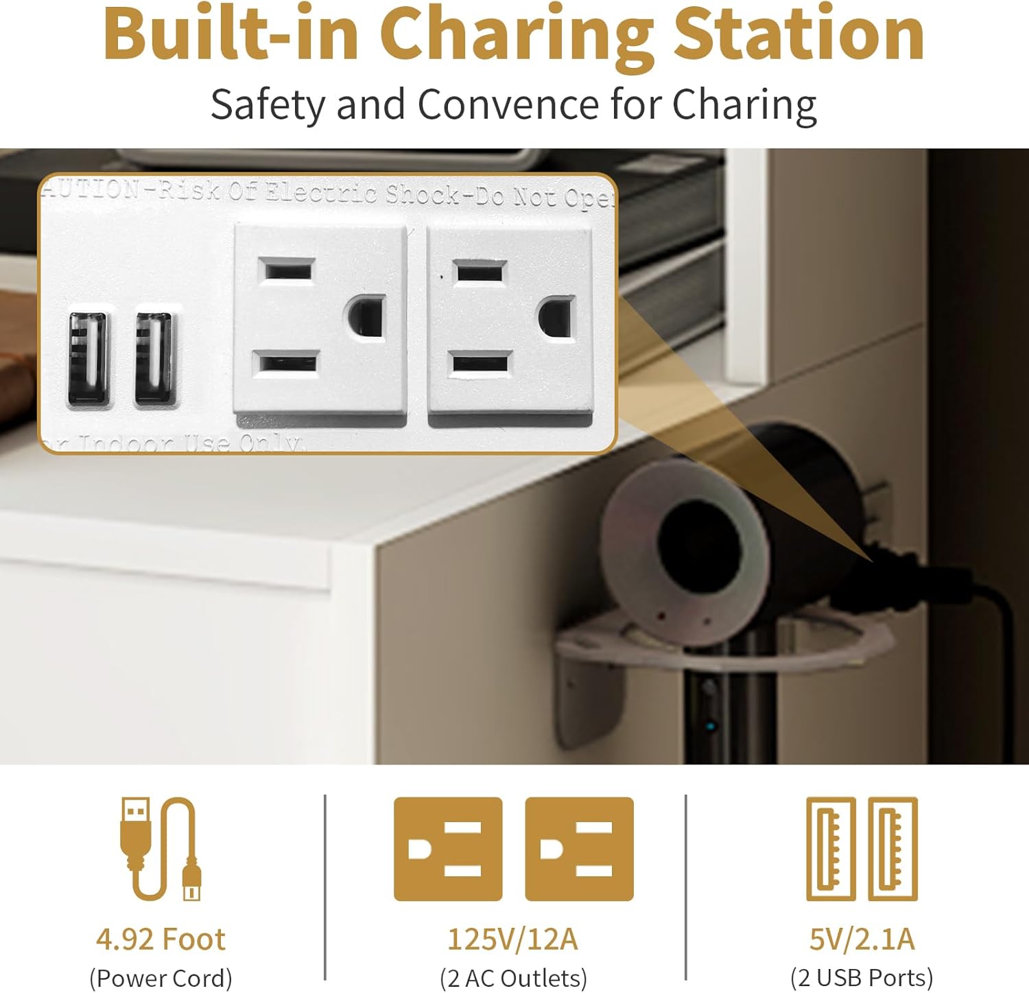 Escritorio de tocador 3 en 1 c - Desk Setup Charging Station reseña y precio