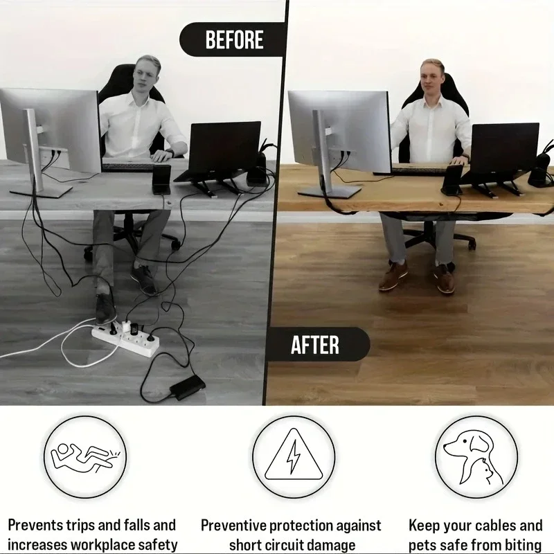 Red de gestión de cables de 8  - Desk Setup Organizer reseña y precio