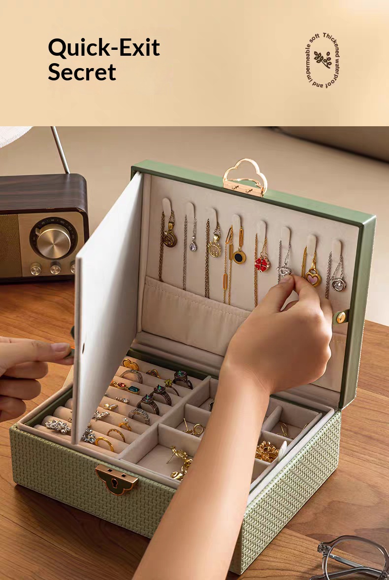 Caja de joyería de doble capa  - Ring Binder Box reseña y precio