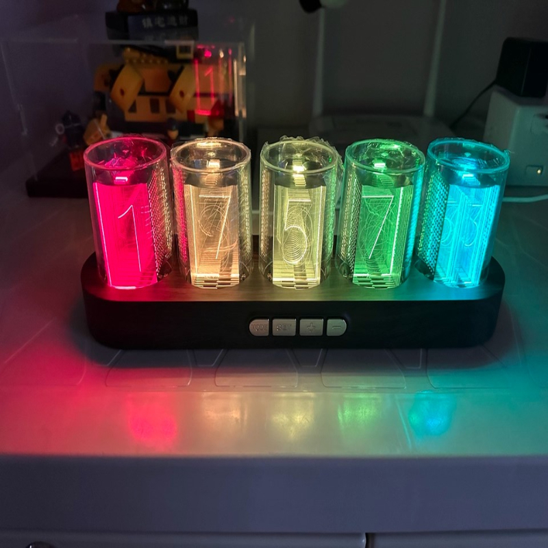 Reloj de Tubo Nixie LED RGB pa - Desk Setup Youtube reseña y precio