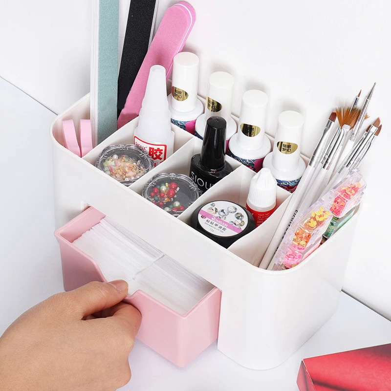 Organizador de uñas, cajón de  - Desk Setup Organization reseña y precio